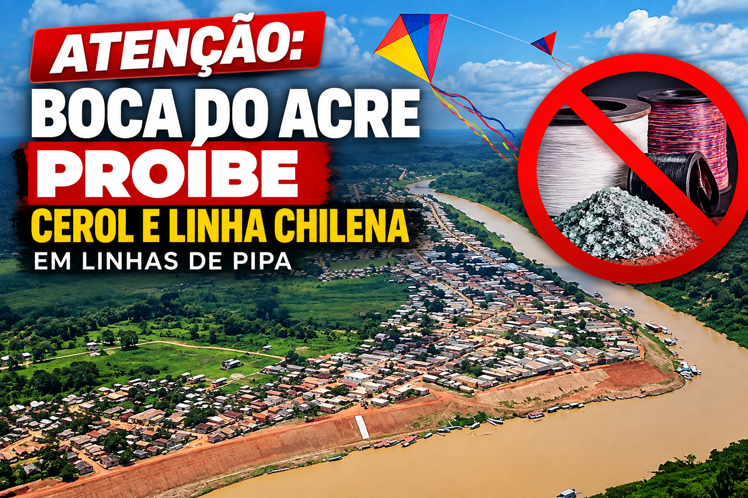 Câmara Municipal aprova lei que proíbe uso de linhas com cerol e chilena em Boca do Acre